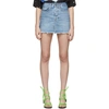 MARCELO BURLON COUNTY OF MILAN MARCELO BURLON COUNTY OF MILAN BLUE DENIM MINISKIRT