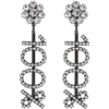 ASHLEY WILLIAMS ASHLEY WILLIAMS BLACK AND TRANSPARENT 100% CLIP-ON EARRINGS