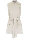 ANDREA MARQUES BELTED GILET