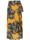 ANDREA MARQUES SILK MIDI SKIRT