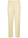 TIBI CHECKED TAPERED TROUSERS