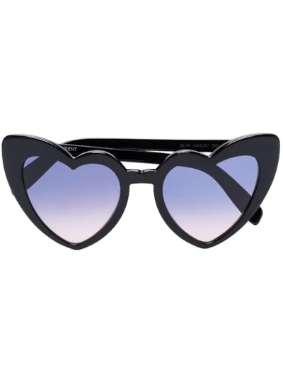 Saint Laurent Eyewear Heart-shape Sunglasses - 黑色 In Schwarz