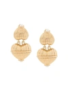 GIVENCHY 1980'S ARTICULATED EMBOSSED EARRINGS