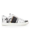VERSACE VERSACE COLLECTION MARBLE PRINT SNEAKERS