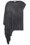 Iro Asymmetric Draped Stretch-jersey Top In Gray