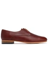 DIEPPA RESTREPO DIEPPA RESTREPO WOMAN CALI TEXTURED-LEATHER BROGUES MERLOT,3074457345620339763