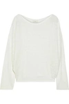 JOIE JOIE WOMAN BROOKLYNN RAMIE AND COTTON-BLEND SWEATER WHITE,3074457345620376396