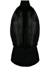 EMILIO PUCCI EMILIO PUCCI DRAPED BODY SUIT - BLACK