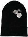 DSQUARED2 DSQUARED2 KNITTED BEANIE HAT - 黑色
