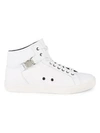 VERSACE LEATHER HIGH-TOP trainers,0400099046504