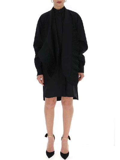 Givenchy Ruffled Asymmetric Shirt Dress In Black