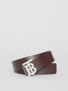 BURBERRY Reversible Monogram Motif Leather Belt