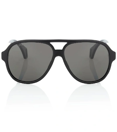Gucci Aviator Acetate Sunglasses In Black