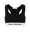 Rabanne Logo Band Sports Bra In Black