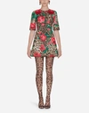 DOLCE & GABBANA DRESS IN PRINTED BROCADE