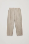 COS ELASTICATED ORGANIC-COTTON TROUSERS,0742719002