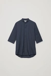 COS REGULAR-FIT COLLARLESS SHIRT,0405091009002