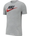 Nike Logo-print Cotton-jersey T-shirt In Gry Hthr