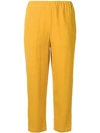 Marni Cropped Elasticated Trousers In Yellow