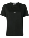 Msgm Small Logo Printed T-shirt In Black