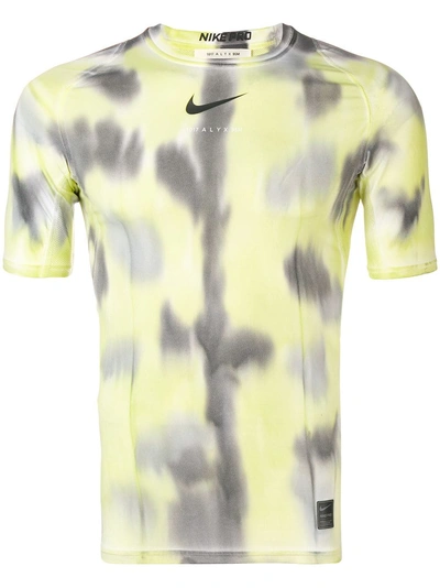 Alyx Nike Pro Technical Fabric T-shirt In Yellow