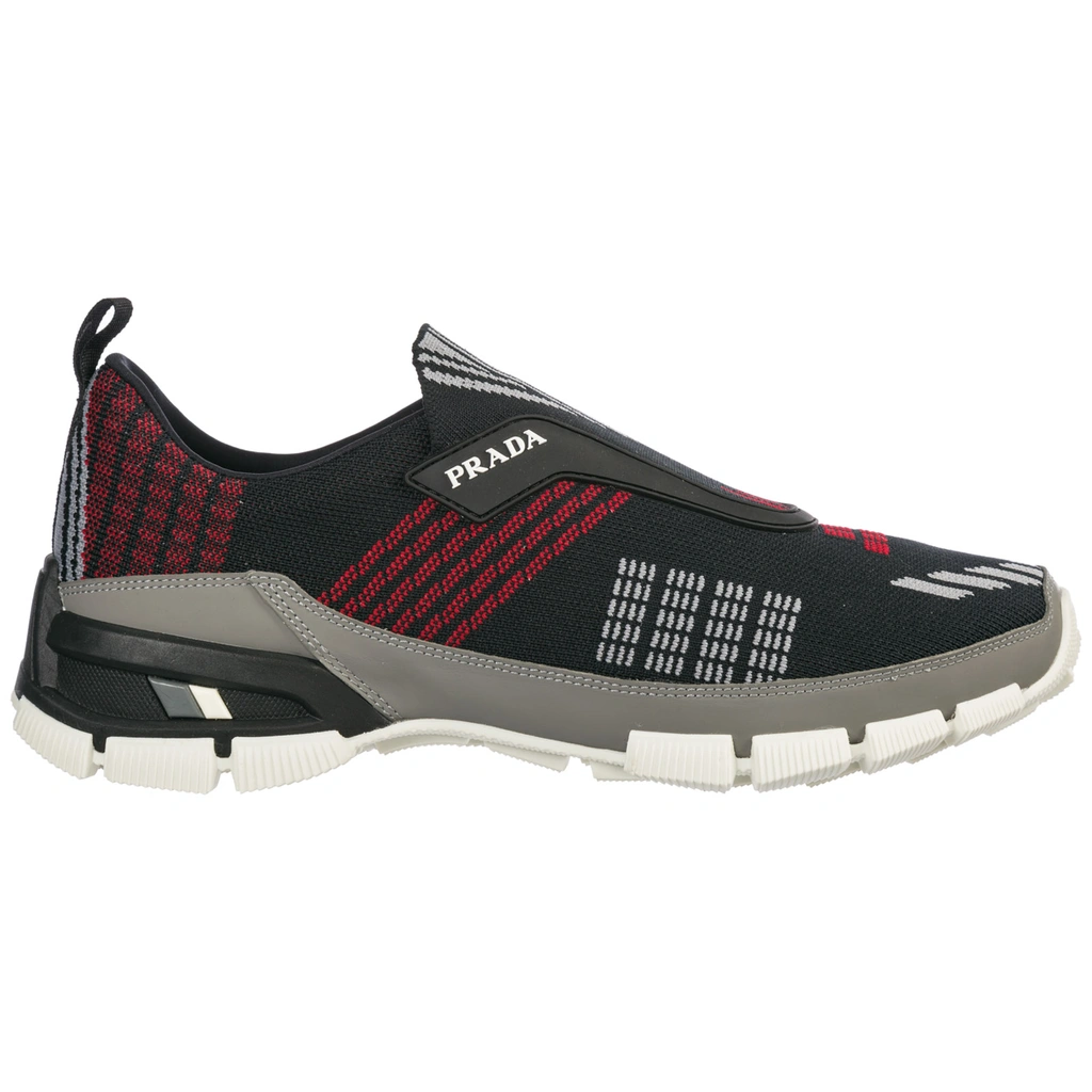 Prada Men's Nylon Tech Color Mesh Knit Cross-section Slip-on Prada Men's Nylon Tech Color Mesh Knit Cross-section Slip-on