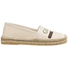 Gucci Leather-trimmed Logo-print Canvas Espadrilles In White