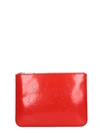 KENZO RED LEATHER TIGER CLUTCH BAG,10847172