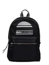 Marc Jacobs Rubber-appliquéd Leather-trimmed Shell Backpack In Black