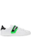DSQUARED2 DSQUARED2 T-STRAP LOGO TRAINERS - 白色