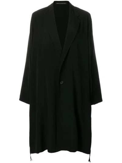 Yohji Yamamoto Oversized Single Breasted Coat - 黑色 In Black
