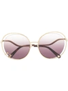 CHLOÉ OVERSIZED WIRE DETAIL SUNGLASSES