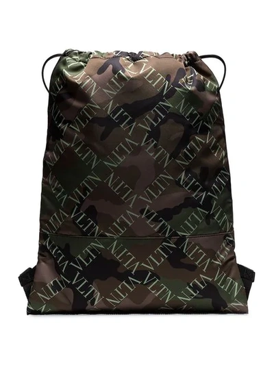 Valentino Garavani Valentino  Vltn Print Backpack - 绿色 In Green