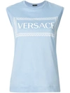 VERSACE VERSACE LOGO TANK - 蓝色