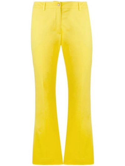 Pt01 Cropped Bootcut Trousers - 黄色 In Yellow