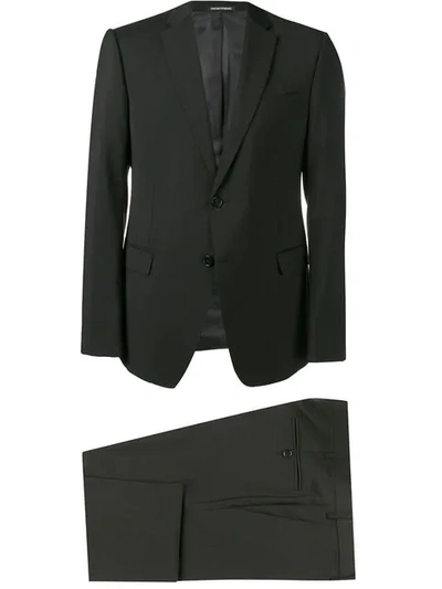 Emporio Armani Slim Single Breasted Suit In Black