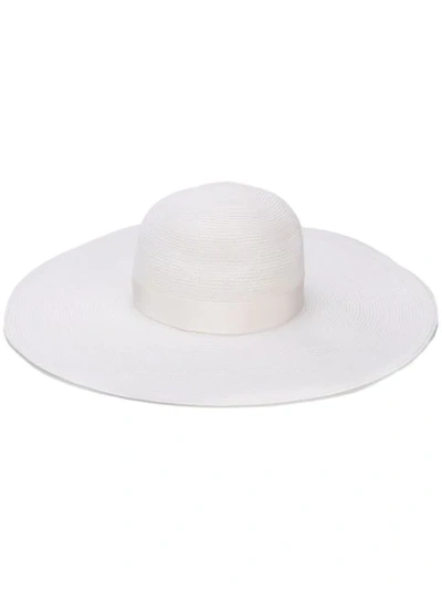 Borsalino Wide Brim Hat - 白色 In White