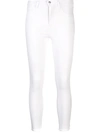 L Agence L'agence Woman Denim Cropped White Size 25 Cotton, Elastane In White