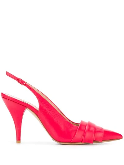Casadei Draped Slingback Pumps In Red