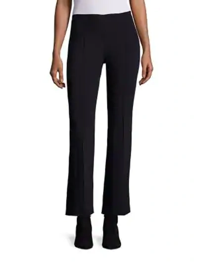 The Row Beca Scuba Cropped Flare Trousers In Black