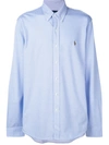 Polo Ralph Lauren Logo-embroidered Button-down Shirt In Blue