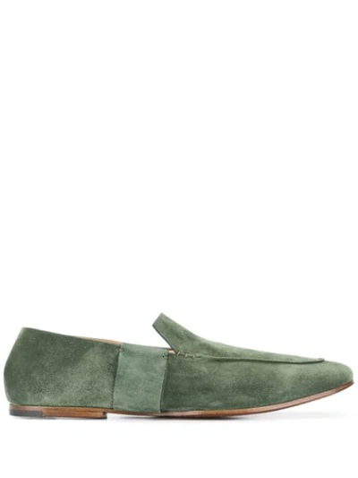 Silvano Sassetti Stitch Detail Slip-on Shoes - 绿色 In Green