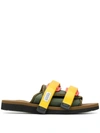 Suicoke Double Strap Fastened Slides In Green