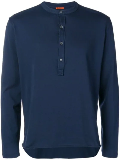 Barena Venezia Nalin Cotton-jersey Henley T-shirt In Blue