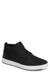 Timberland Davis Square Mid Top Chukka Sneaker In Black Nubuck