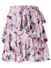 IRO FLORAL PLEATED SKIRT