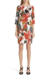 FUZZI FLORAL SHIFT DRESS,F91115-11622