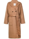 Anine Bing Dylan Double-breasted Wool And Cashmere-blend Coat In Neutrals