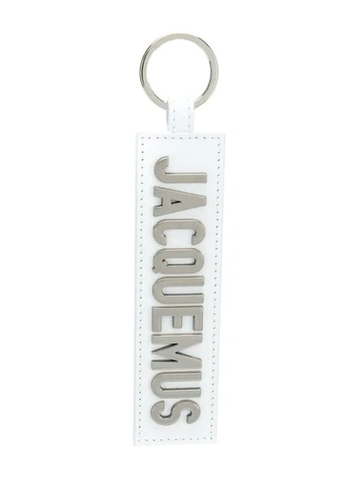 Jacquemus Logo Plaque Keyring - 白色 In White