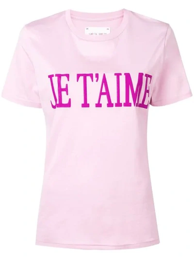 Alberta Ferretti 'je T'aime' Printed T-shirt - 粉色 In Pink